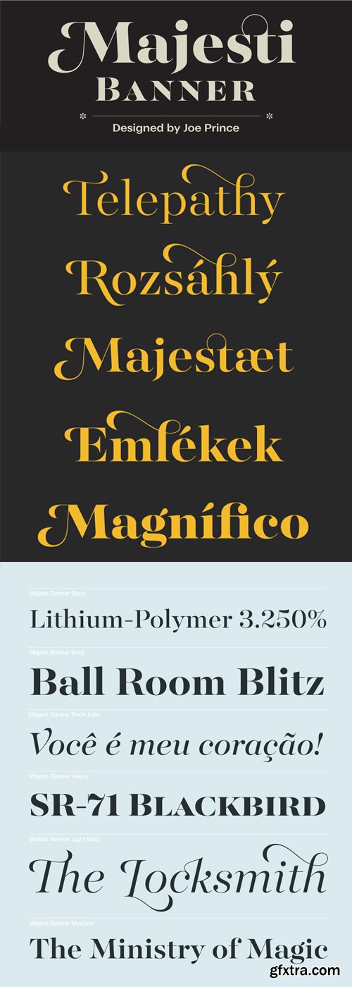 Majesti Banner Font Family $55