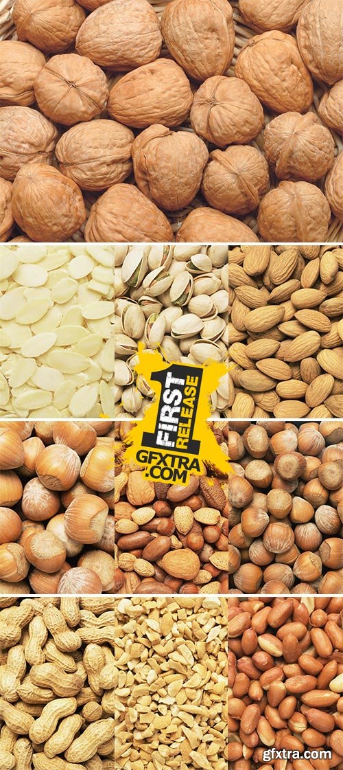 Stock Photo: Nuts background