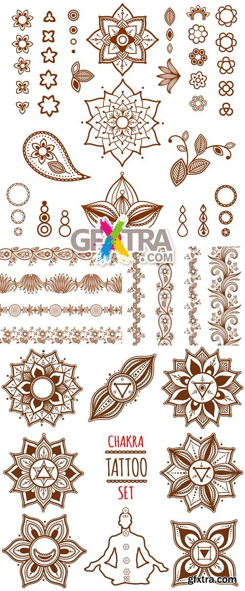 Ornamental Floral Elements Vector