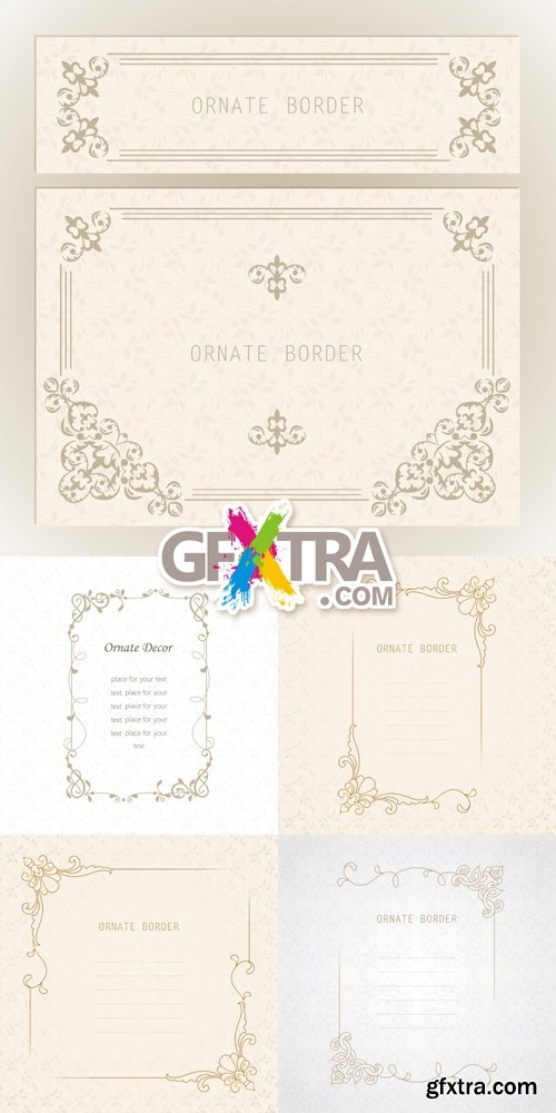 Vintage Ornate Borders Vector 2