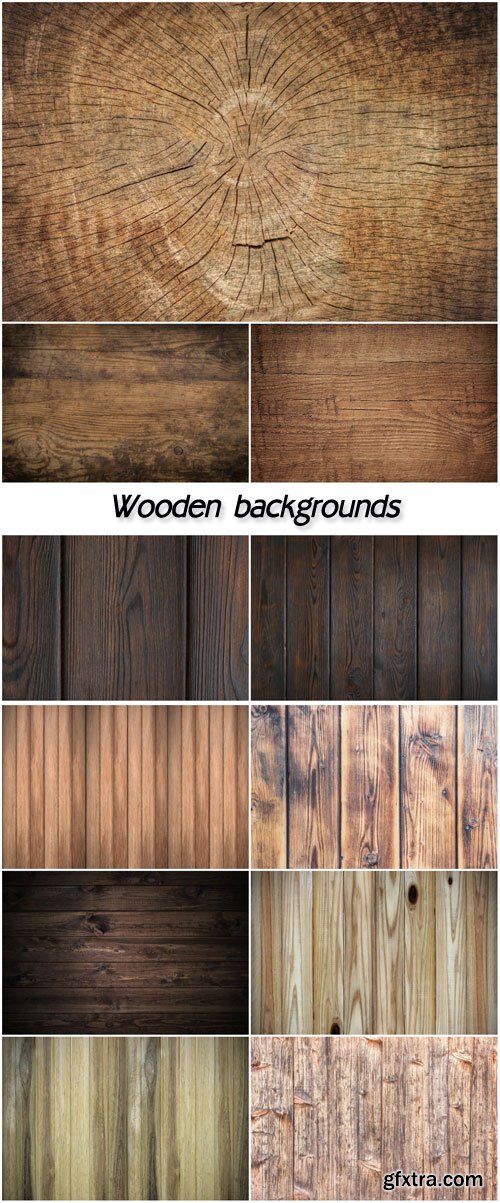 Wooden backgrounds, textures