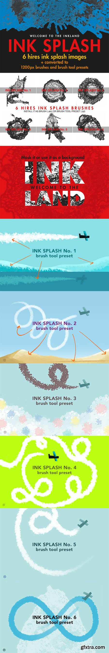 CM - Ink Splash - 6 Images and Brushes 492920