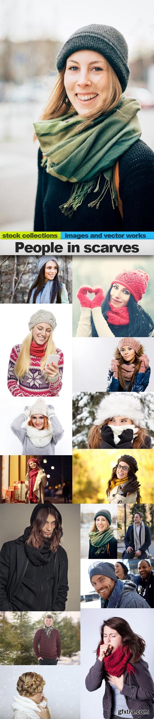 People in scarves, 15 x UHQ JPEG