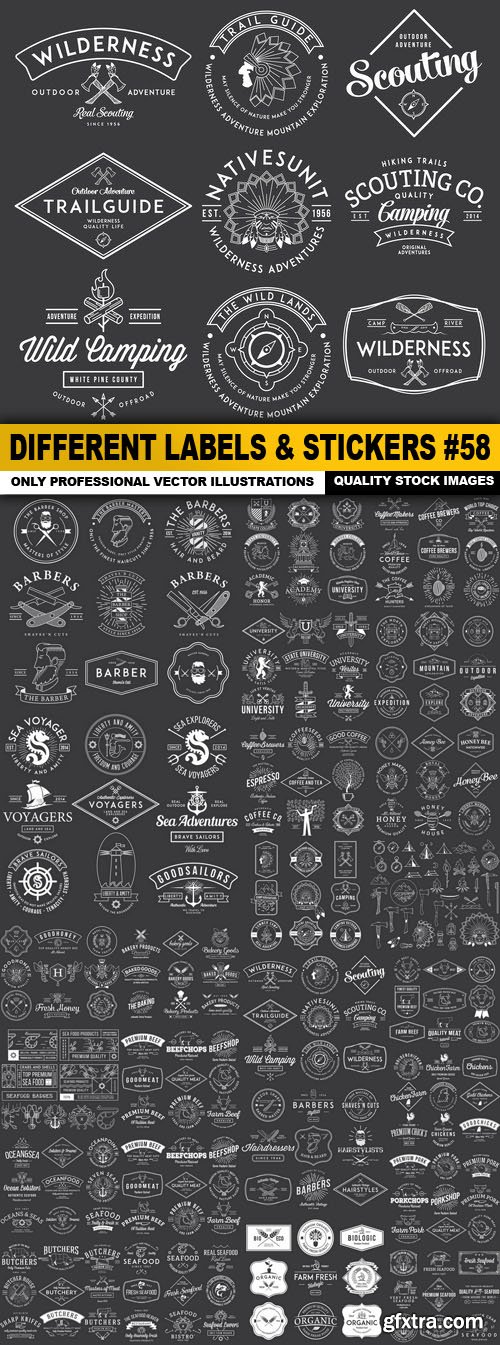 Different Labels & Stickers #58 - 25 Vector Different Labels & Stickers #58 - 25 Vector