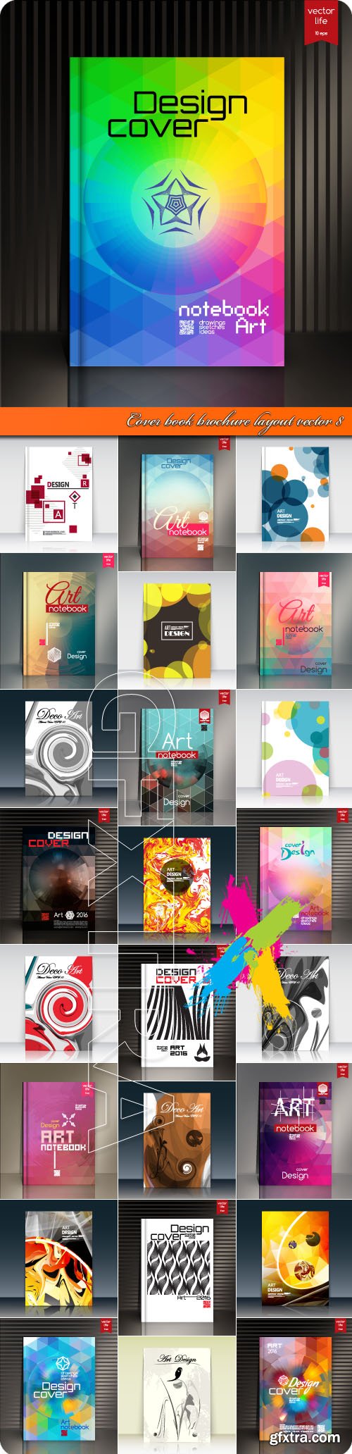 Cover book brochure layout vector 8