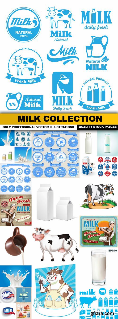 Milk Collection - 25 Vector