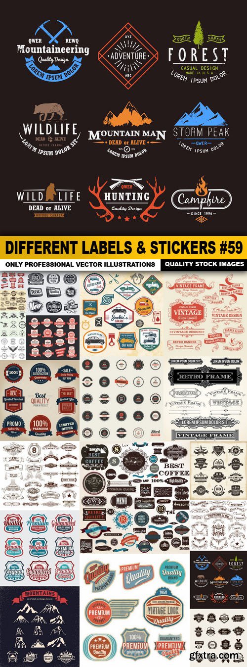 Different Labels & Stickers #59 - 20 Vector