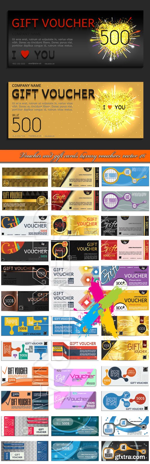 Voucher and gift cards luxury vouchers vector 46