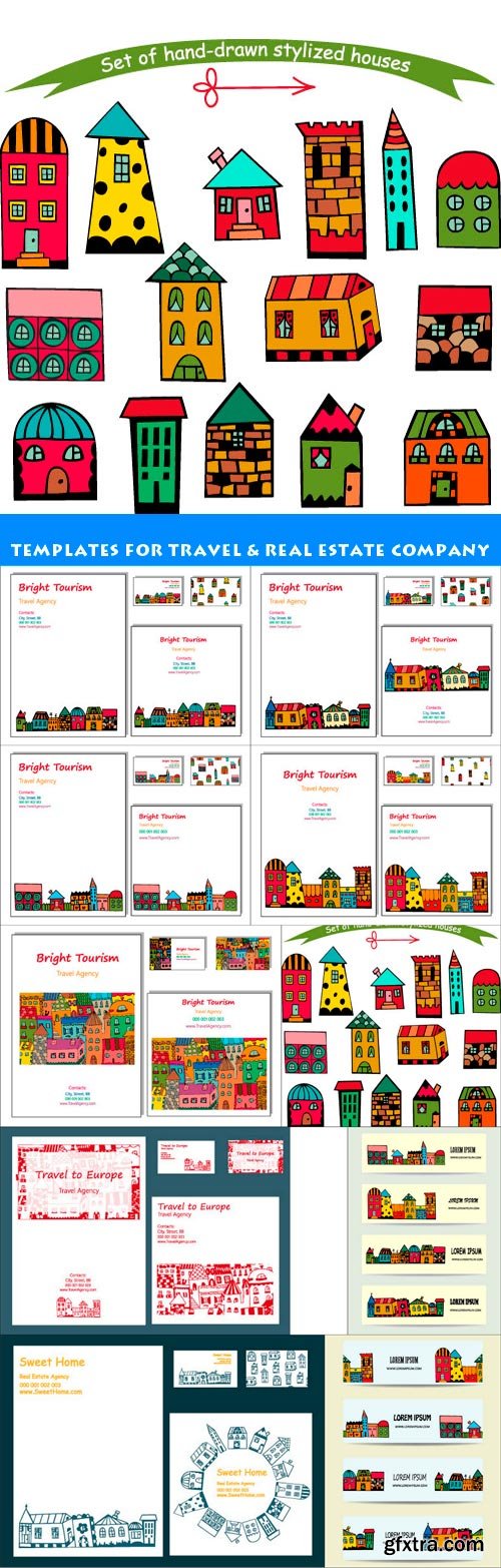 templates for travel & real estate company 10X EPS