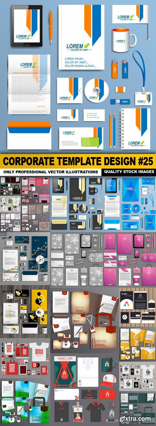 Corporate Template Design #25 - 20 Vector