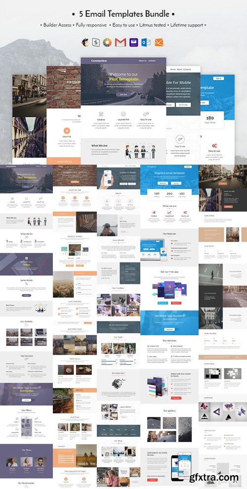 CM - 5 Email templates bundle 492521