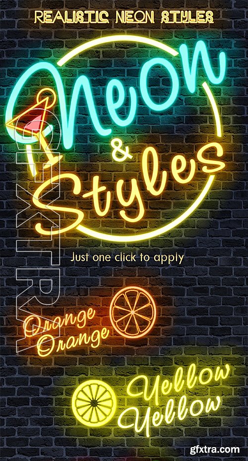 GraphicRiver - 50 Realistic Neon Text Styles 14350746