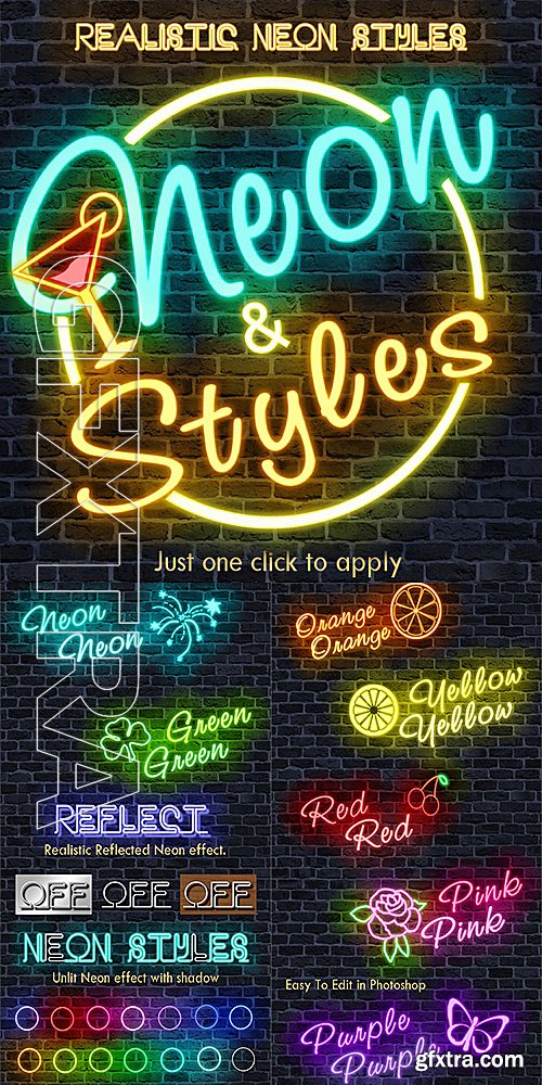 GraphicRiver - 50 Realistic Neon Text Styles 14350746