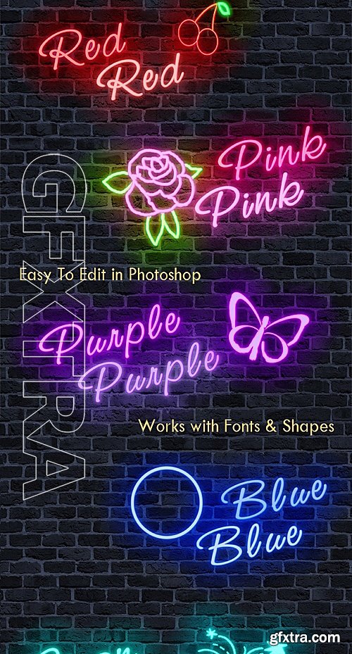 GraphicRiver - 50 Realistic Neon Text Styles 14350746