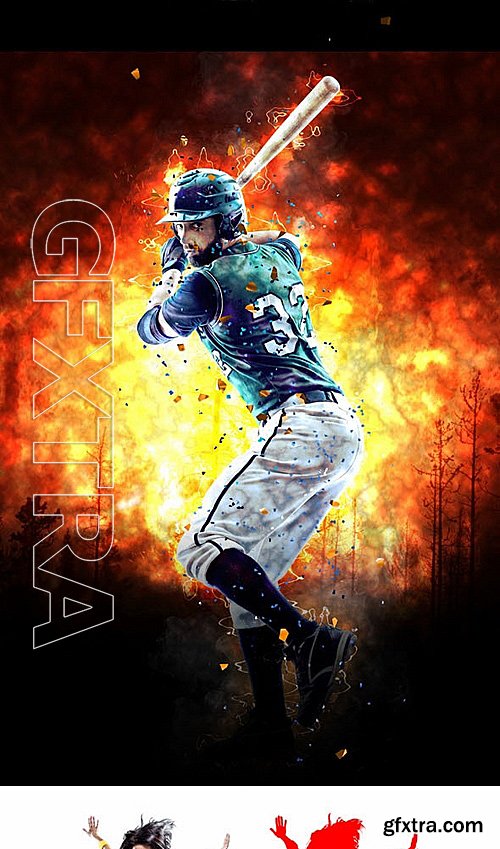 GraphicRiver - Fire Challenge Photoshop Action 14346072