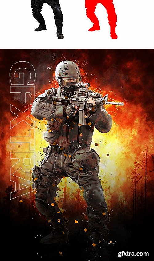 GraphicRiver - Fire Challenge Photoshop Action 14346072