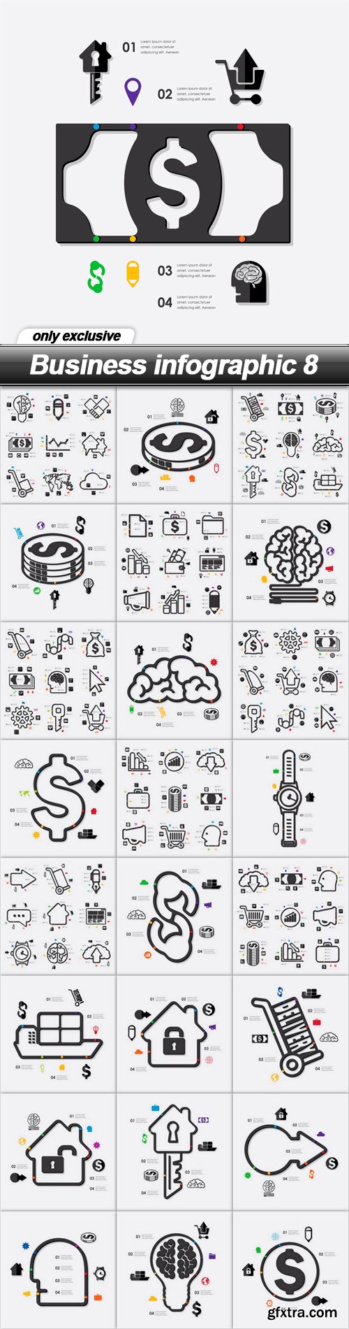 Business infographic 8 - 25 EPS