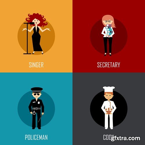 Flat Vector Design 23 - 25xEPS