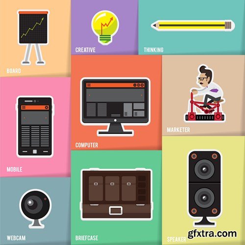 Flat Vector Design 23 - 25xEPS