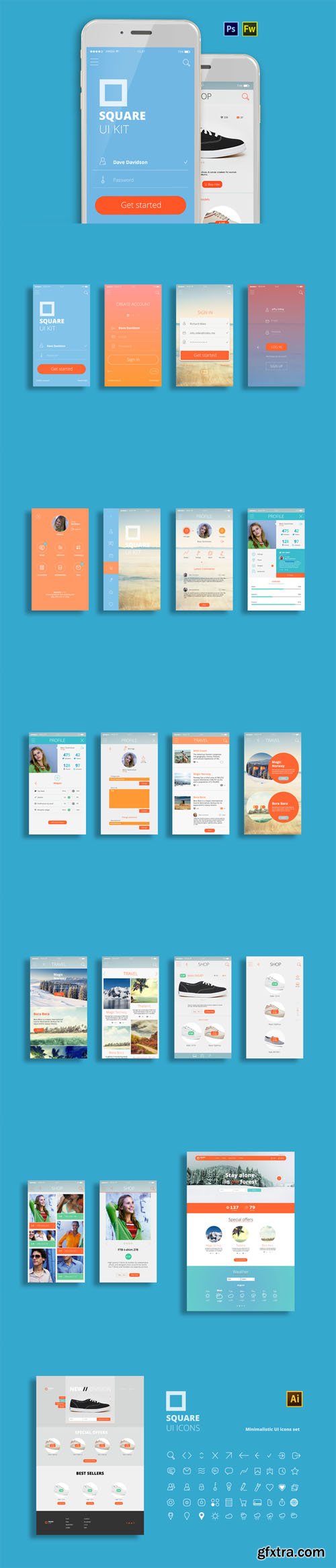 CM - Square UI KIT 468864