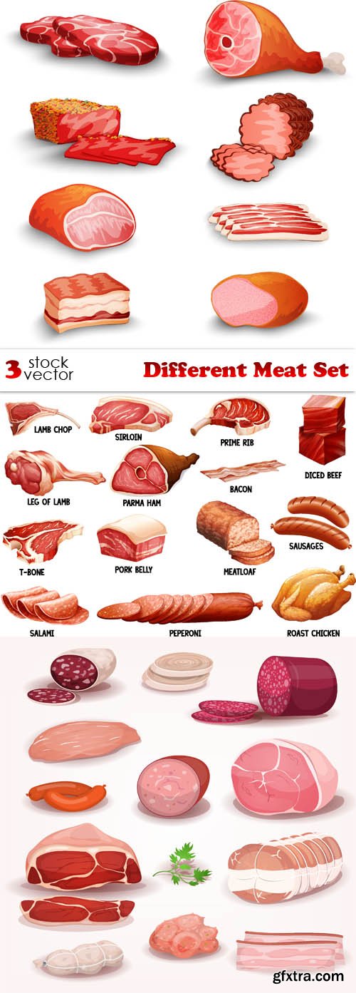 Vectors - Different Meat Set