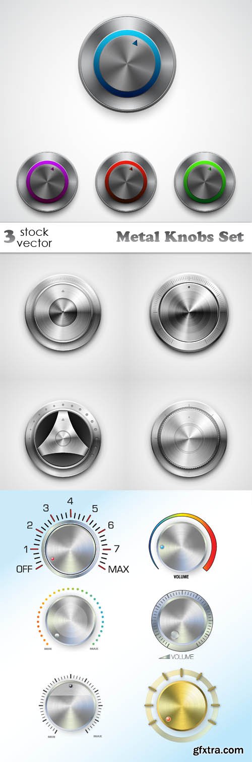 Vectors - Metal Knobs Set