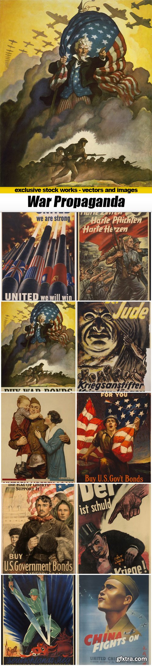 War Propaganda Posters - 10x JPEGs