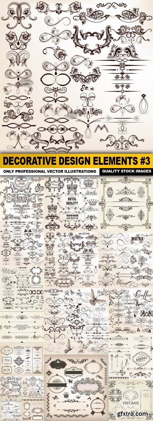 Decorative Design Elements #3 - 18 Vector