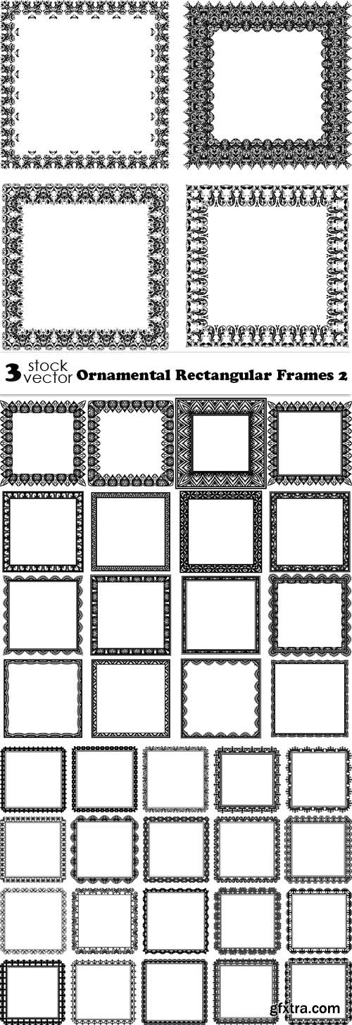 Vectors - Ornamental Rectangular Frames 2