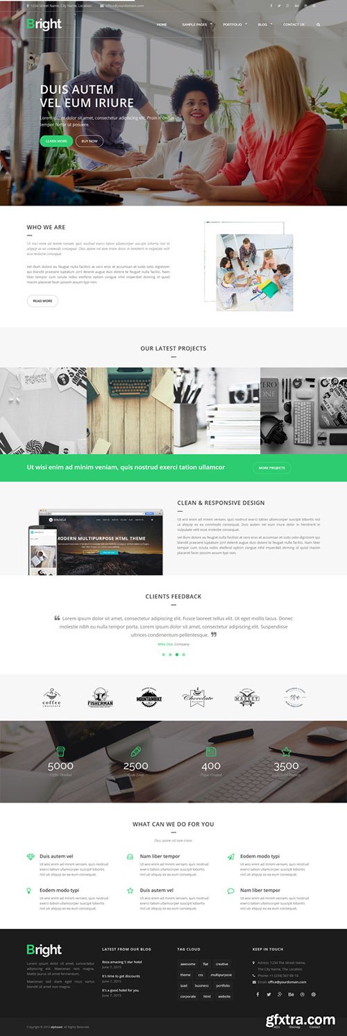 Bright - Responsive HTML Template - CM 475218