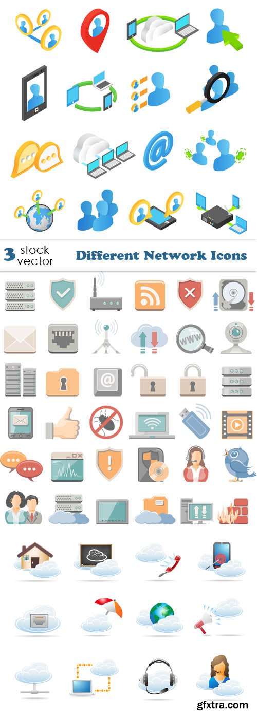 Vectors - Different Network Icons 2