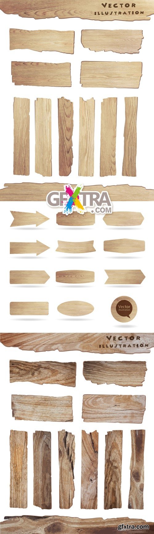 Wooden Boards Vector 4