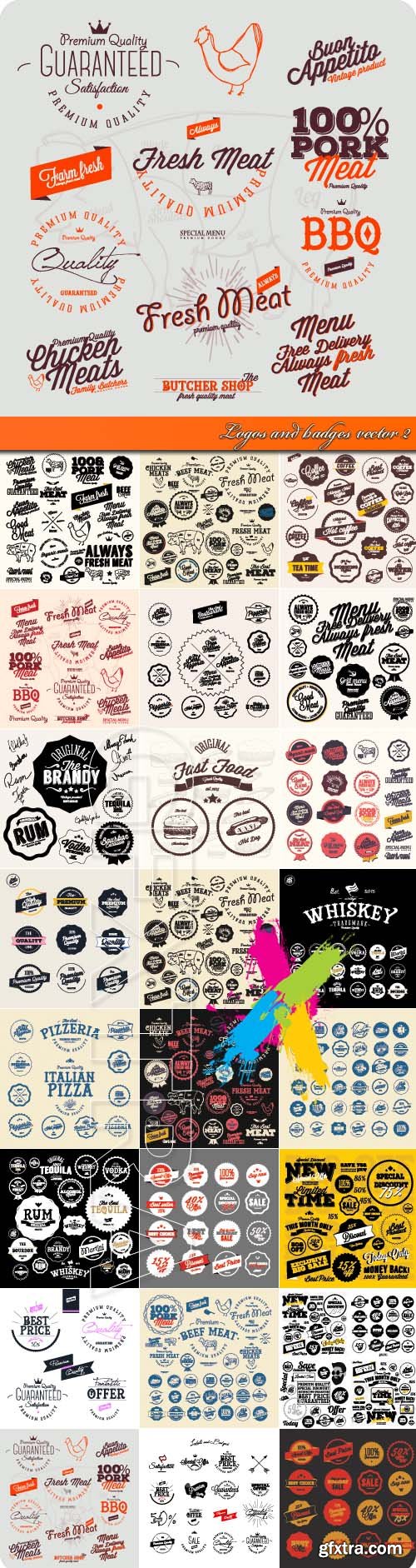 Logos and badge vector 2