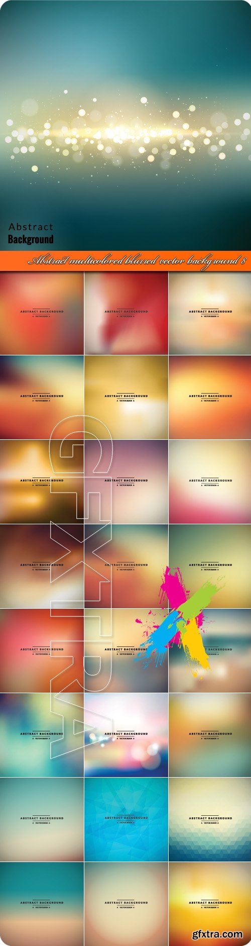 Abstract multicolored blurred vector background 8