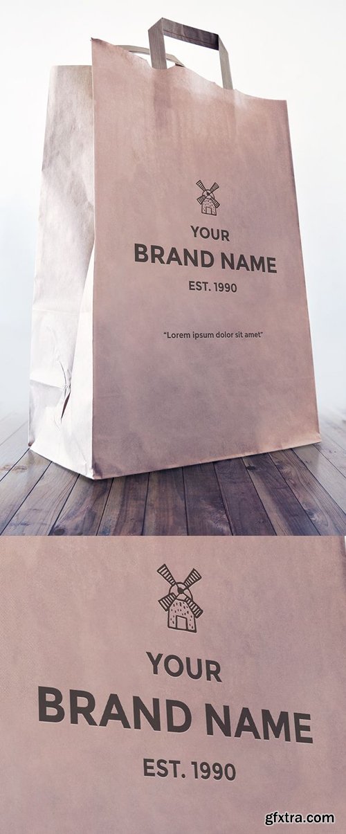 Photoshop Mockup - Logo on Paper Bag