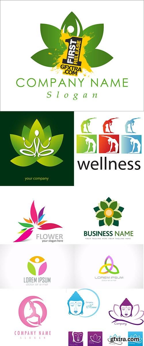 Stock: Logo yoga, meditation, spa