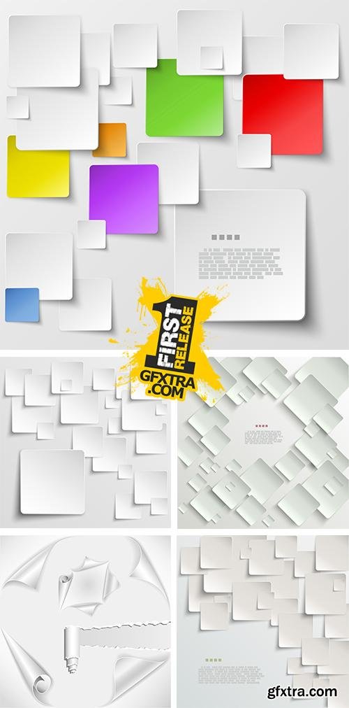 Stock: White tiles abstract vector background