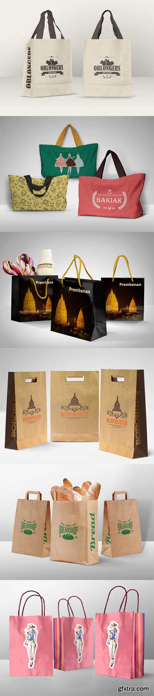 CM - Various Shopping Bags Mockup 499785