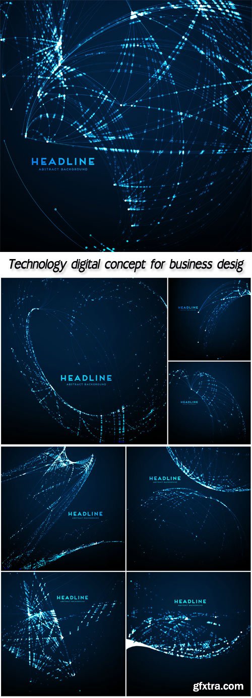 Technology digital concept for business design