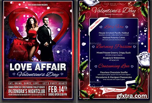 Graphicriver Valentines Day Flyer + Menu Bundle V3 14367876