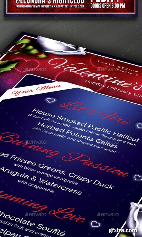 Graphicriver Valentines Day Flyer + Menu Bundle V3 14367876