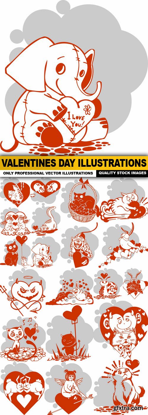 Valentines Day Illustrations - 20 Vector