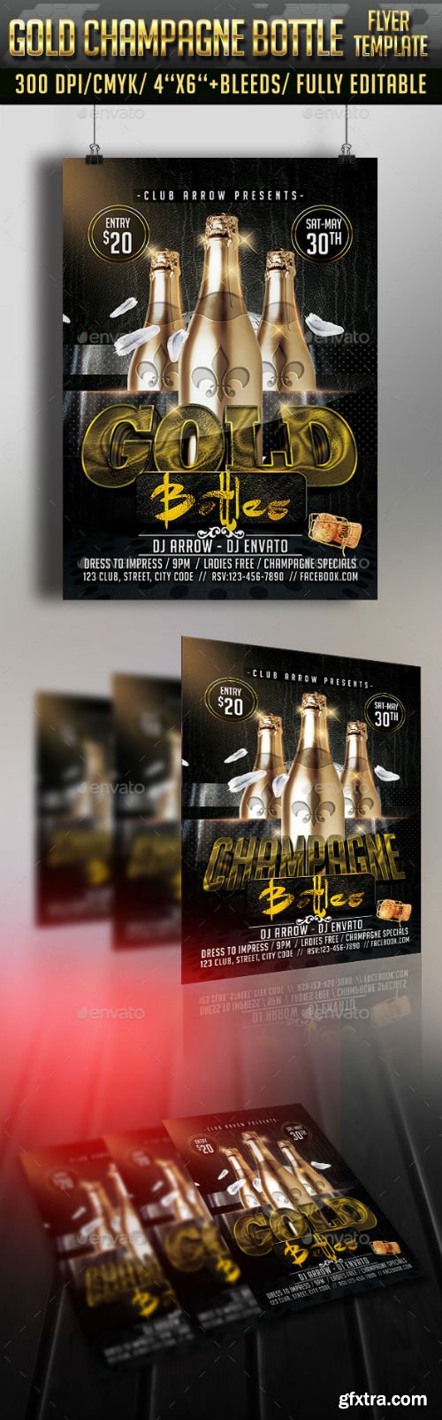 GR - Gold Bottle Flyer Template 11307411