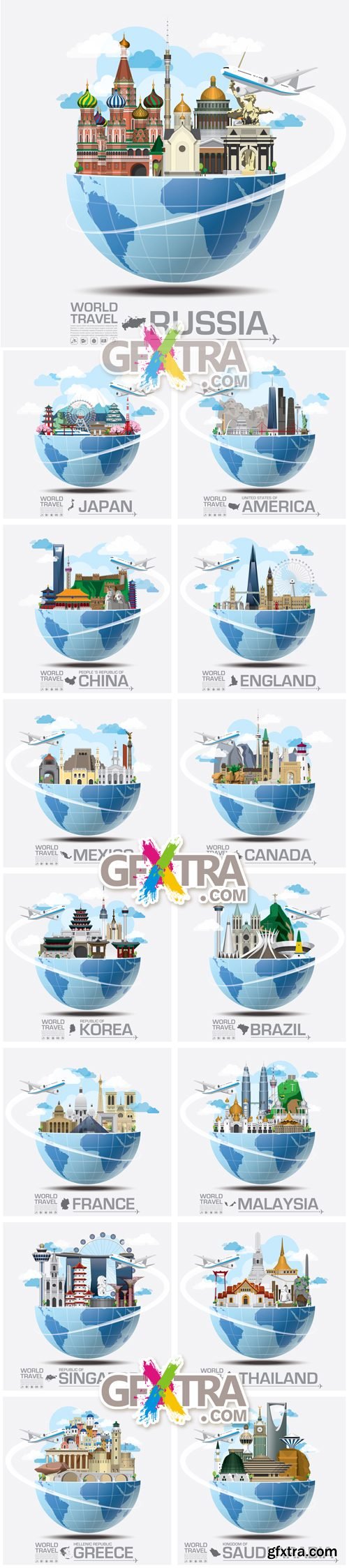 World Travel Concept Vector