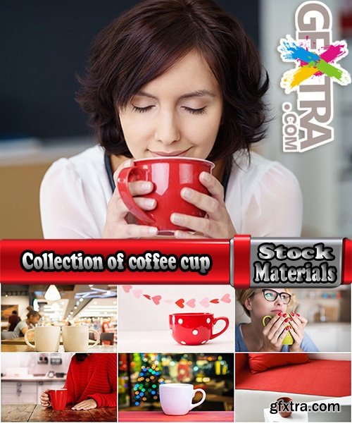 Collection of coffee cup girl drinks coffee 25 HQ Jpeg