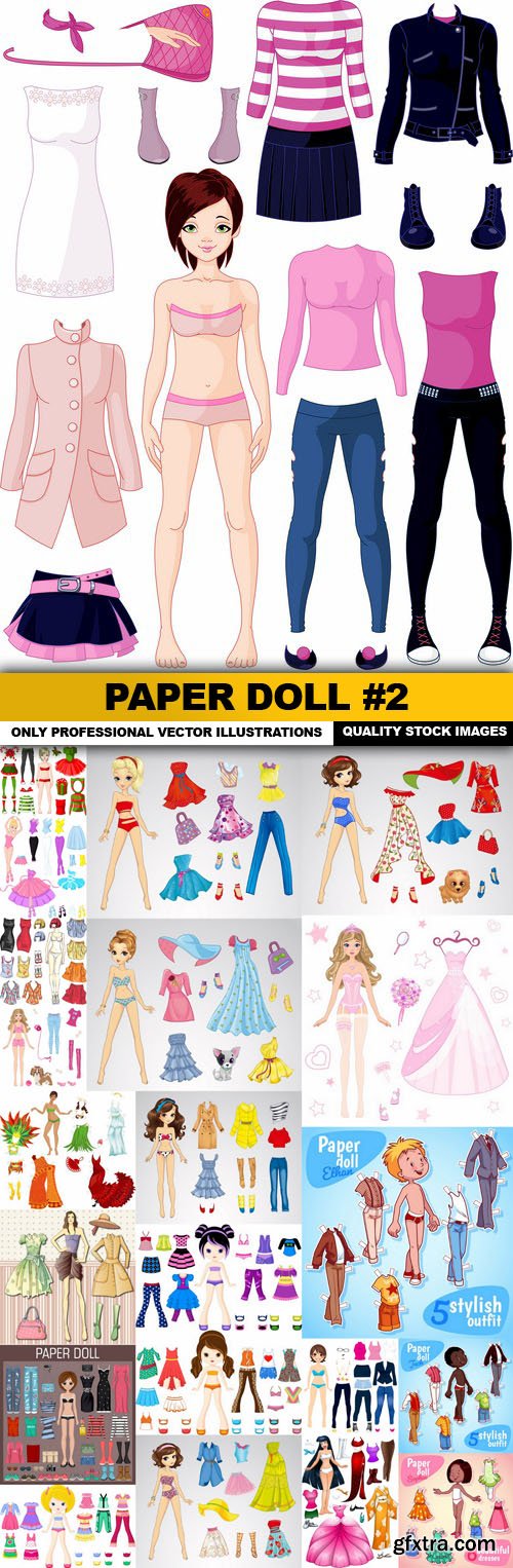 Paper Doll #2 - 22 Vector