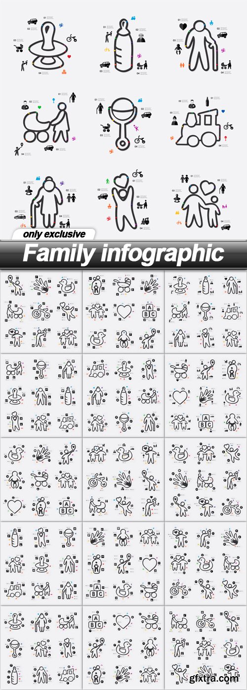 Family infographic - 15 EPS