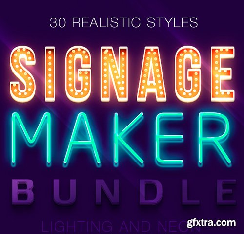 Graphicriver Signage Light Maker Bundle 13528253