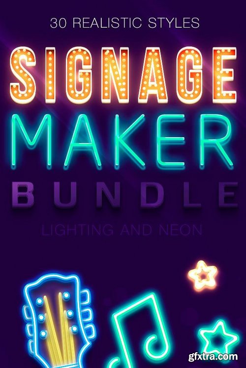 Graphicriver Signage Light Maker Bundle 13528253