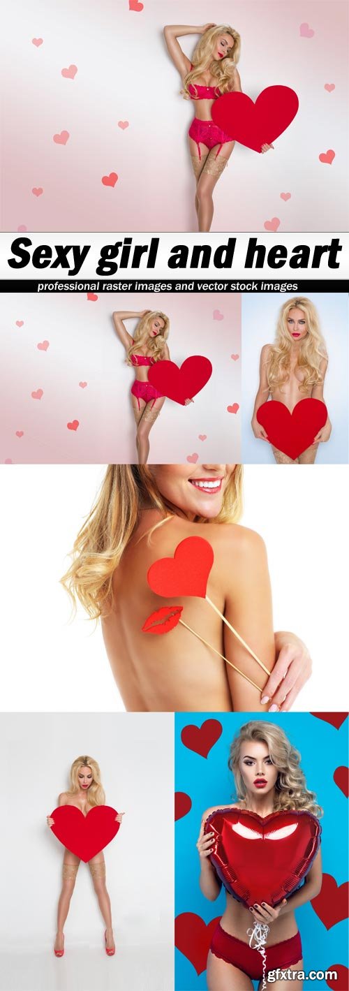 Sexy girl and heart